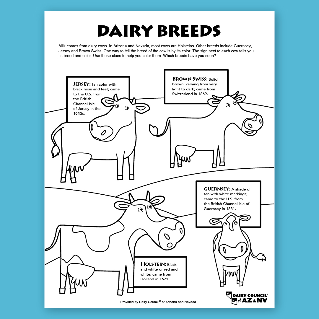 Activities for Kids - Nevada Dairy Farmers