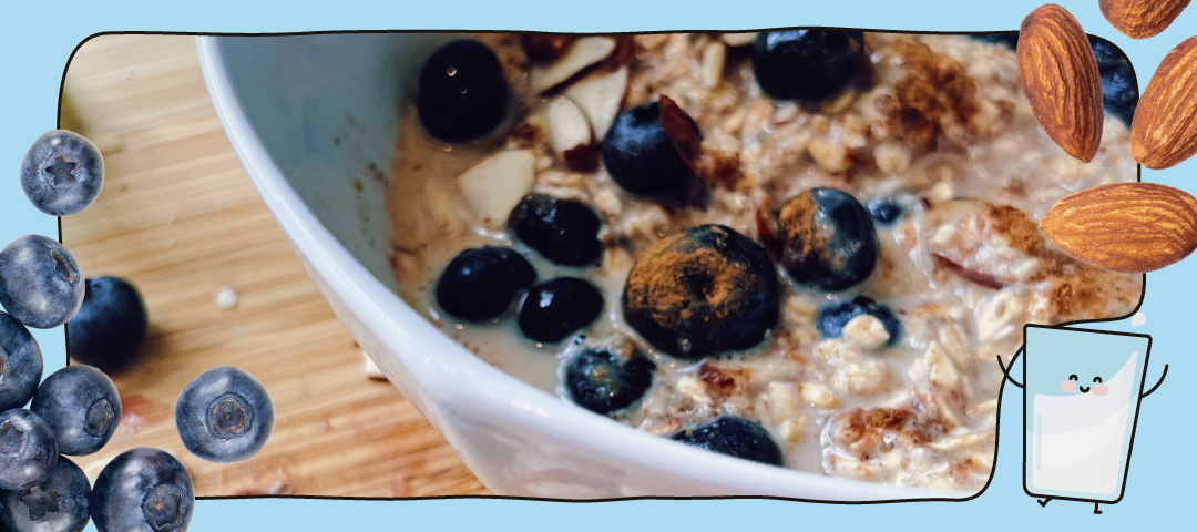 Blueberry & Almond Butter Overnight Oats